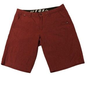Fox Men's Burgundy Flat Front Shorts